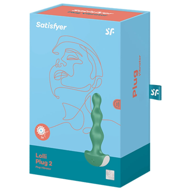 SATISFYER - LOLLI PLUG 2 PLUG VIBRATOR VERDE