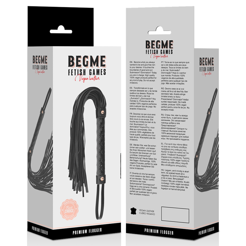 BEGME - BLACK EDITION LATIGO CUERO VEGANO