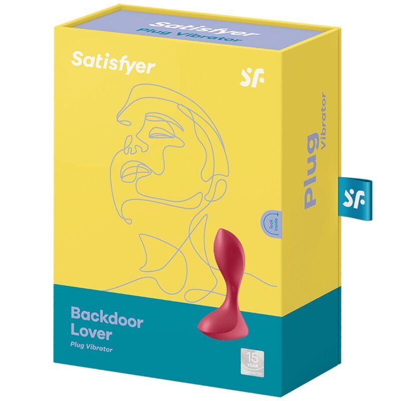 SATISFYER - BACKDOOR LOVER PLUG ANAL VIBRADOR ROJO