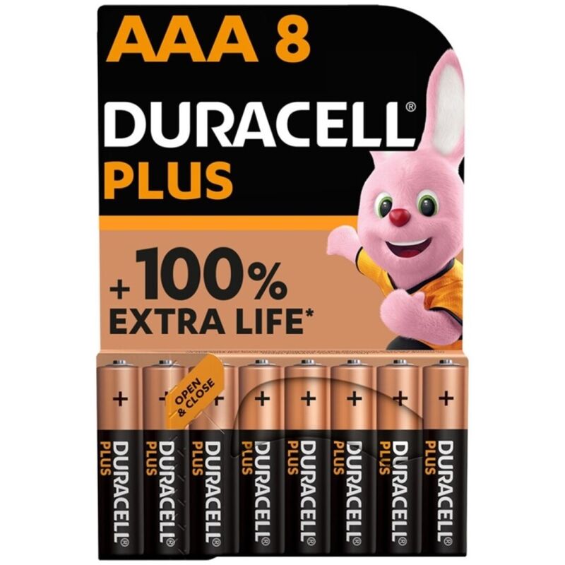 DURACELL - PLUS POWER 100 PILA ALCALINA AAA LR03 BLISTER*8