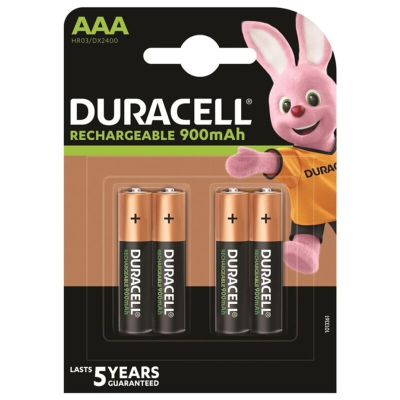 DURACELL - PILA RECARGABLE HR03 AAA 900mAh BLISTER*4