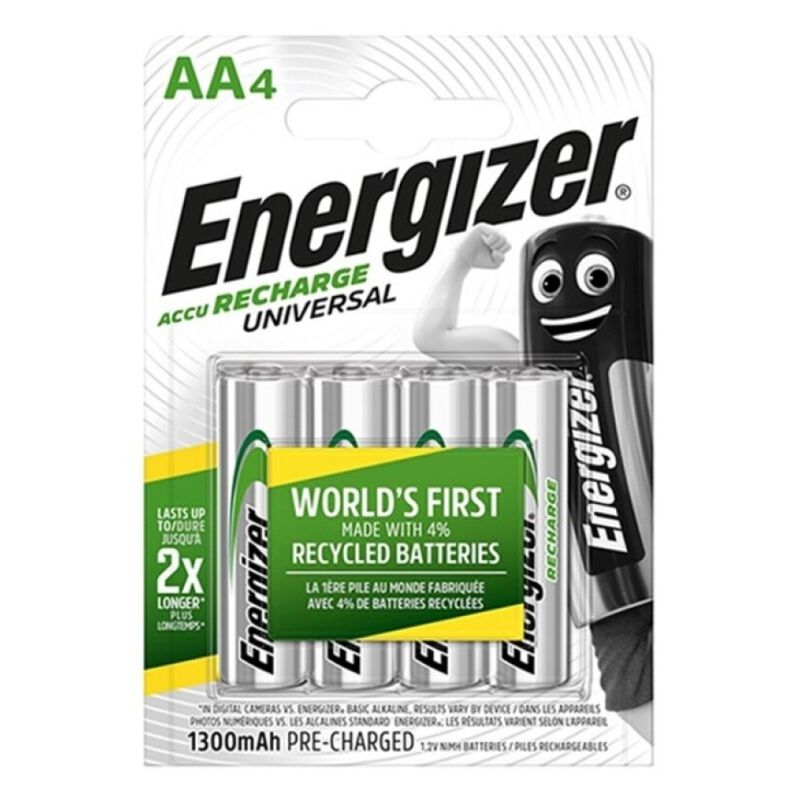 ENERGIZER - UNIVERSAL PILA RECARGABLE HR6 AA 1300mAh BLISTER*4