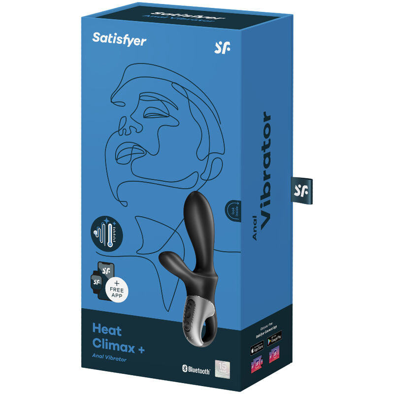 SATISFYER - HEAT CLIMAX+ VIBRADOR ANAL APP NEGRO