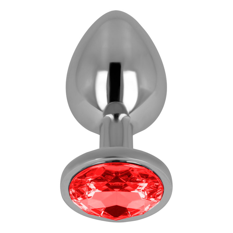 OHMAMA - PLUG ANAL CON CRISTAL ROJO 7 CM