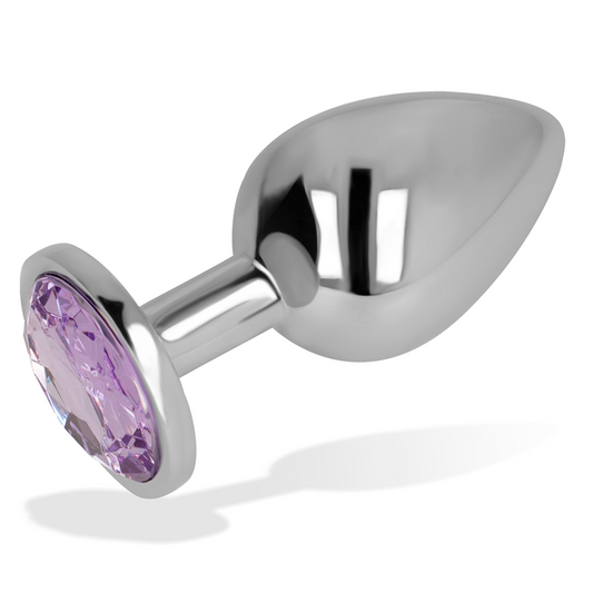 OHMAMA - PLUG ANAL CON CRISTAL VIOLETA 7 CM