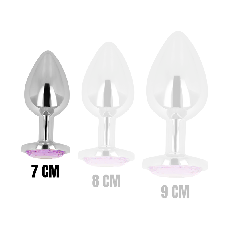 OHMAMA - PLUG ANAL CON CRISTAL VIOLETA 7 CM