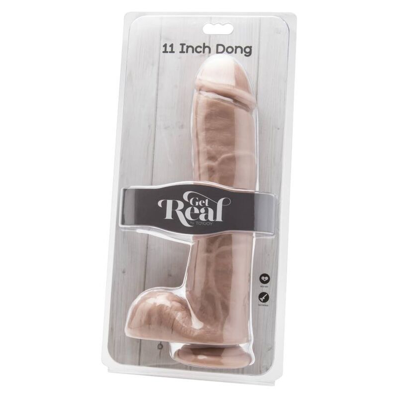 GET REAL - DILDO 28 CM CON TESTICULOS NATURAL