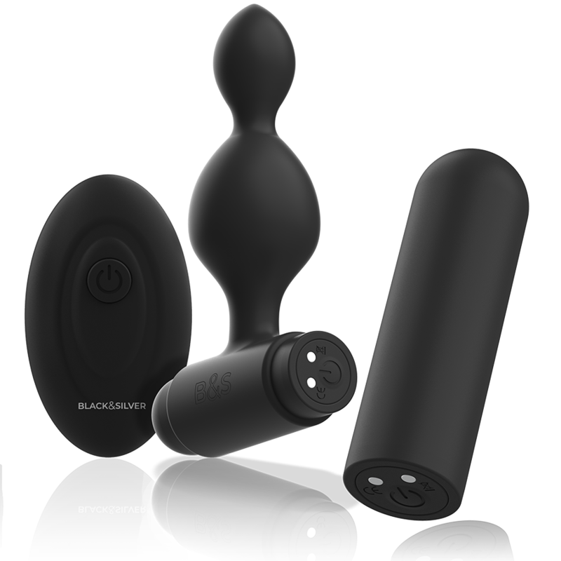 BLACK&SILVER - TUCKER PEQUEÑO PLUG ANAL SILICONA CONTROL REMOTO