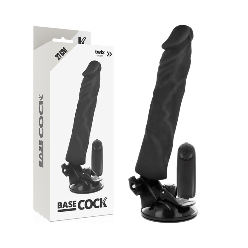 BASECOCK - VIBRADOR REALISTICO CONTROL REMOTO NATURAL 21 CM -O- 4 CM