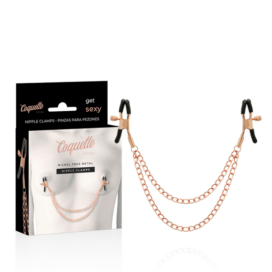 COQUETTE CHIC DESIRE - FANTASY PINZAS METALICAS PEZONES CON CADENA