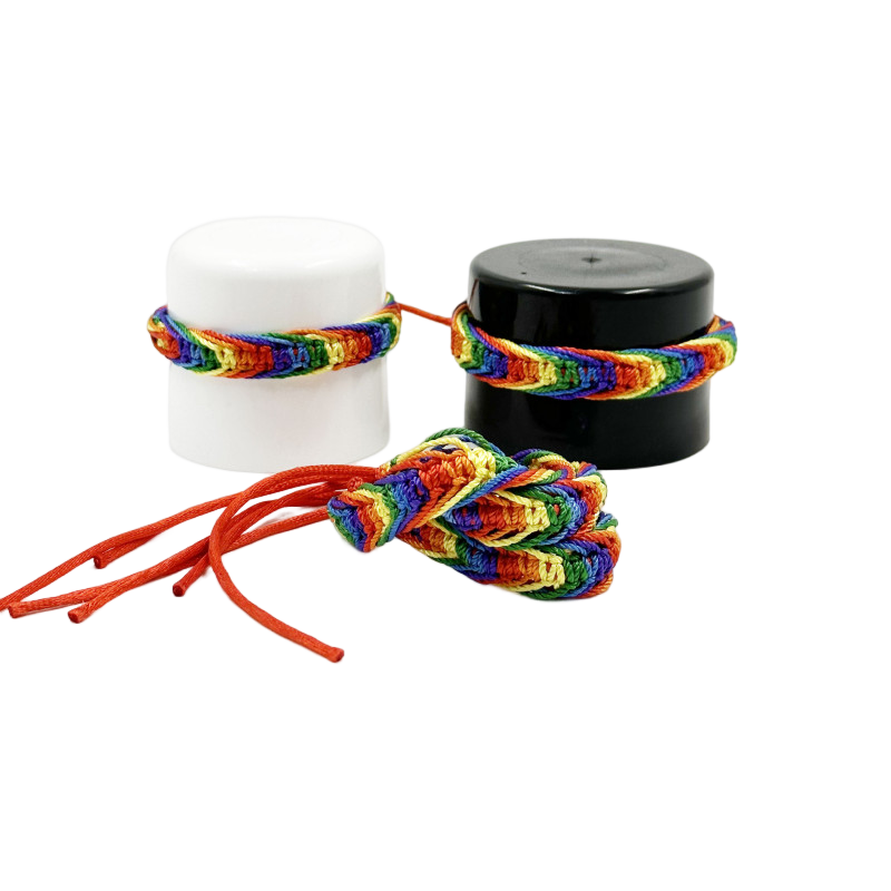 PRIDE - PULSERA HILO TRENZADO BANDERA LGBT