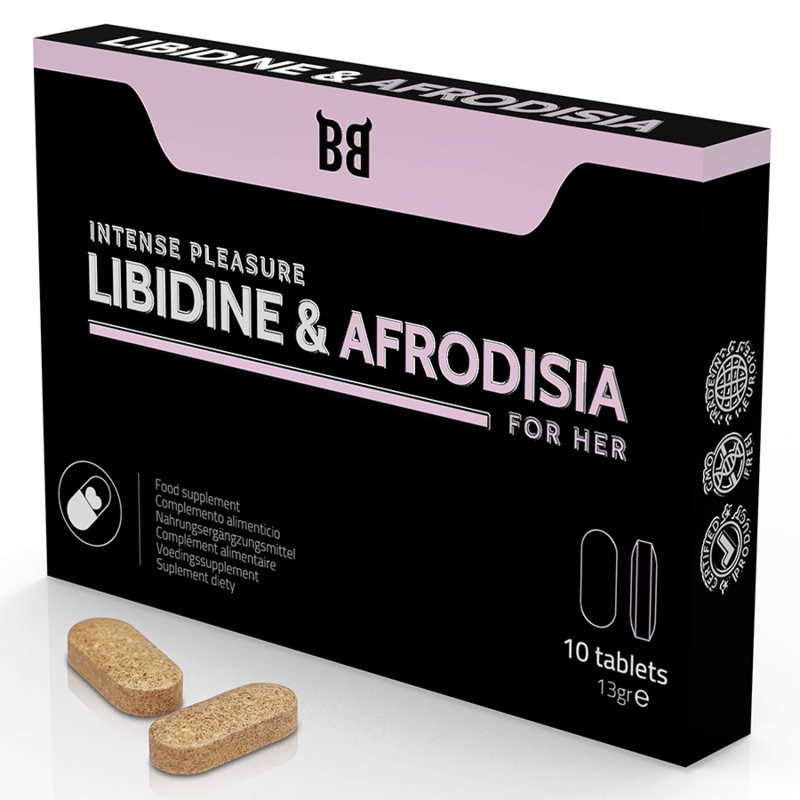 BLACK BULL - LIBIDINE & AFRODISIA PLACER INTENSO PARA MUJER 10 CÁPSULAS