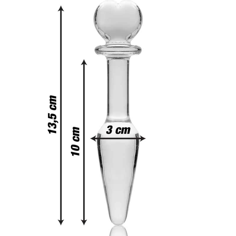 NEBULA SERIES BY IBIZA - MODELO 7 PLUG CRISTAL BOROSILICATO TRANSPARENTE 13.5 CM -O- 3 CM