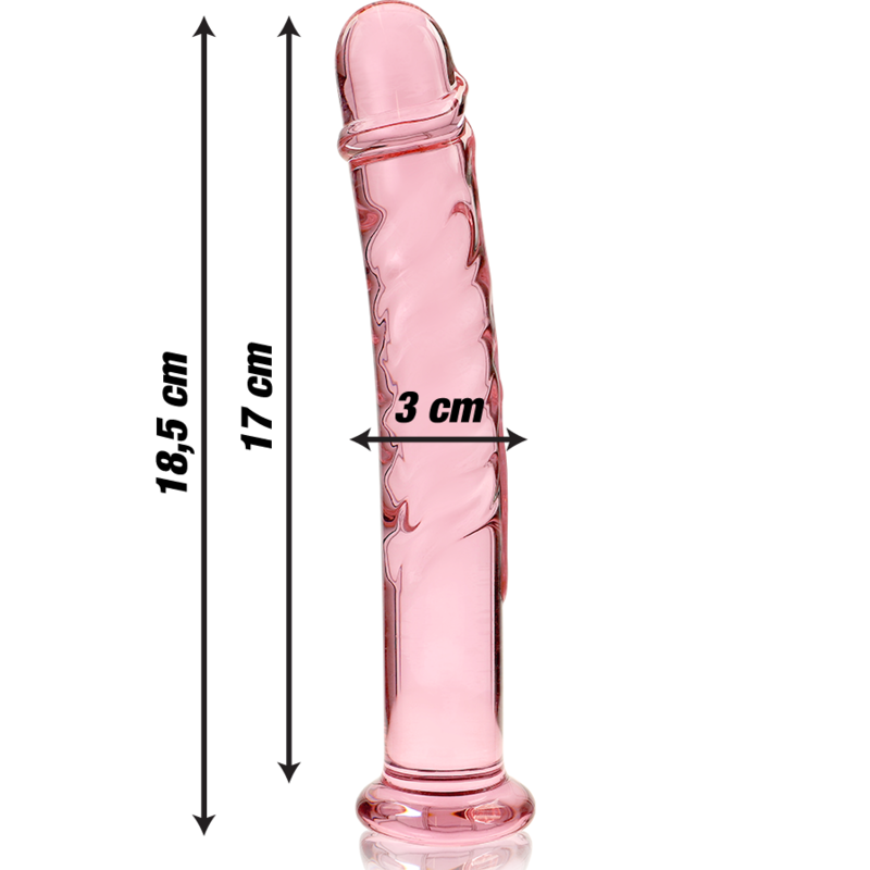 NEBULA SERIES BY IBIZA - MODELO 16 DILDO CRISTAL BOROSILICATO TRANSPARENTE 18.5 CM -O- 3 CM