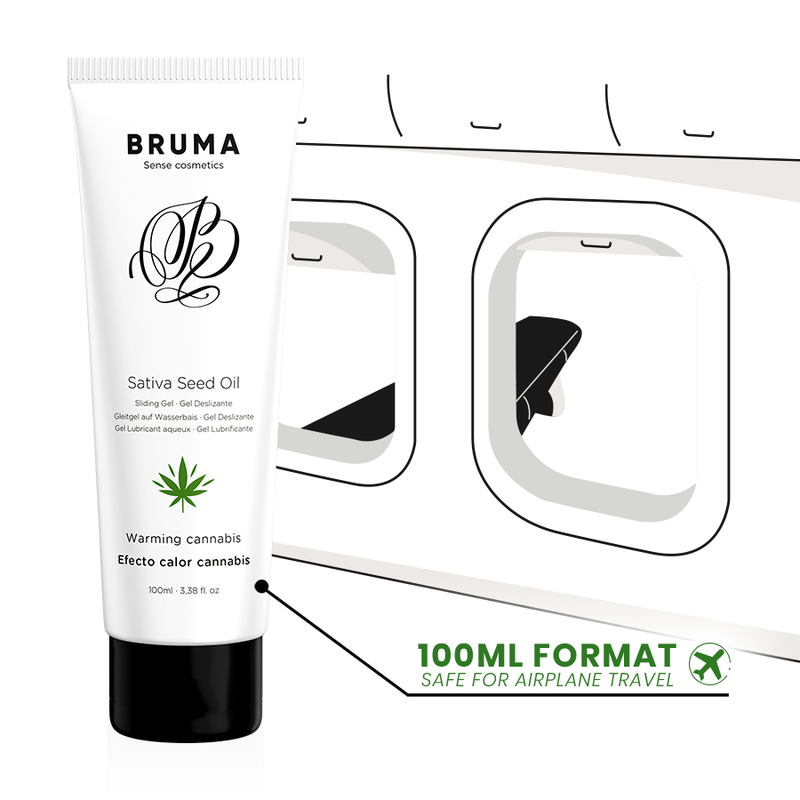 BRUMA - GEL DESLIZANTE CON ACEITE DE SEMILLA EFECTO CALOR SABOR CANNABIS 100 ML