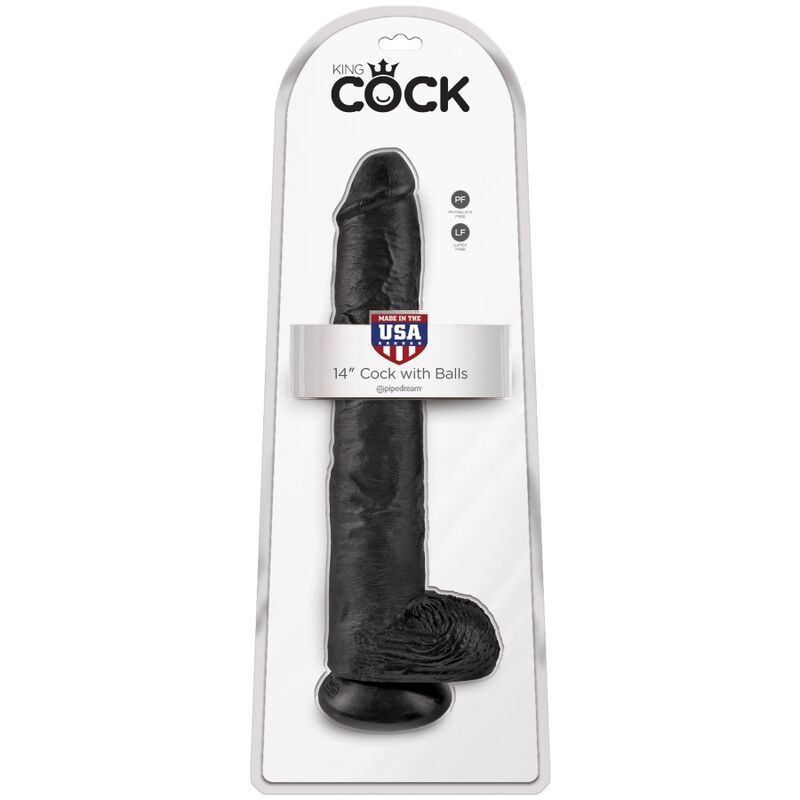 KING COCK - PENE REALISTICO CON TESTICULOS 30.5 CM NEGRO