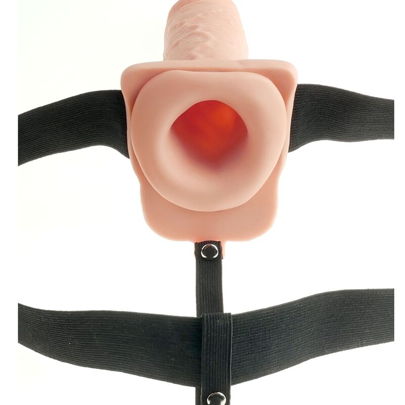 FETISH FANTASY SERIES - ARNES AJUSTABLE PENE REALISTICO CON TESTICULOS RECARGABLE Y VIBRADOR 28 CM