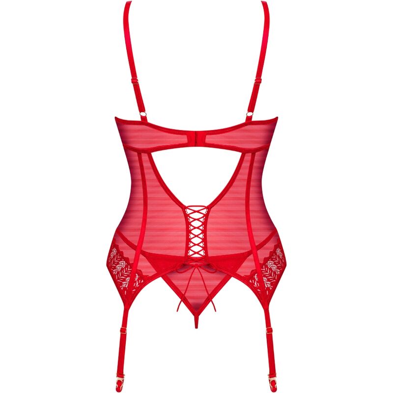 OBSESSIVE - INGRIDIA CORSET & TANGA ROJO XS/S