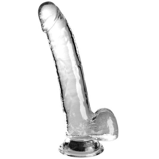 KING COCK - CLEAR DILDO CON TESTICULOS 20.3 CM TRANSPARENTE