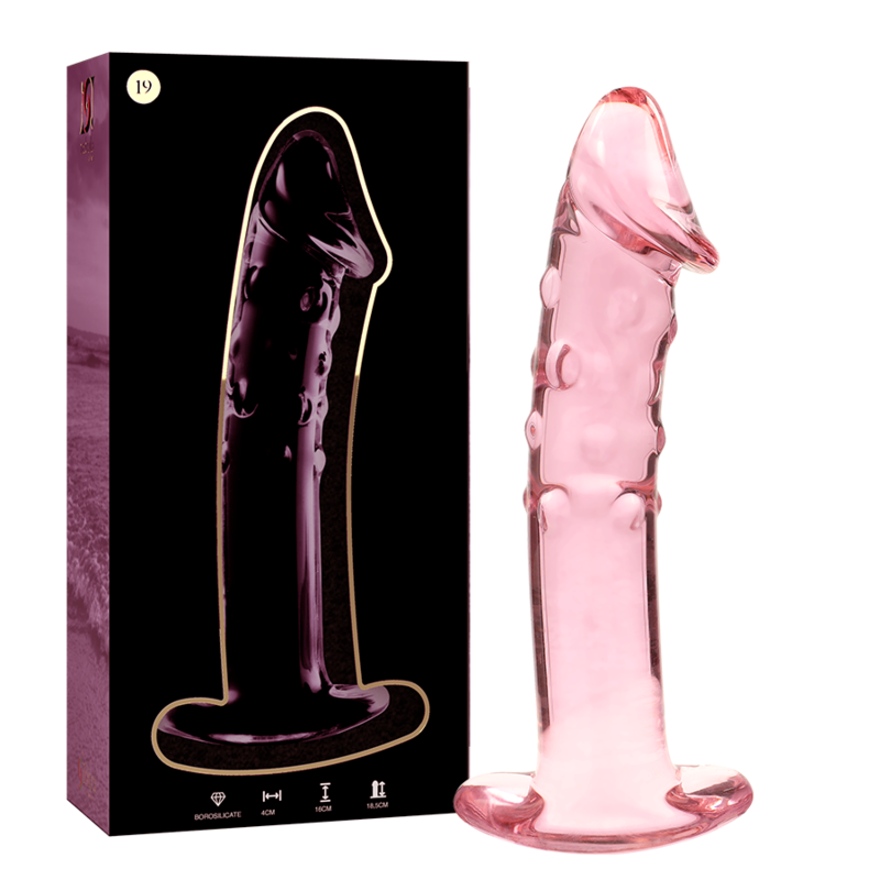 NEBULA SERIES BY IBIZA - MODELO 19 DILDO CRISTAL BOROSILICATO TRANSPARENTE 18.5 CM -O- 4 CM