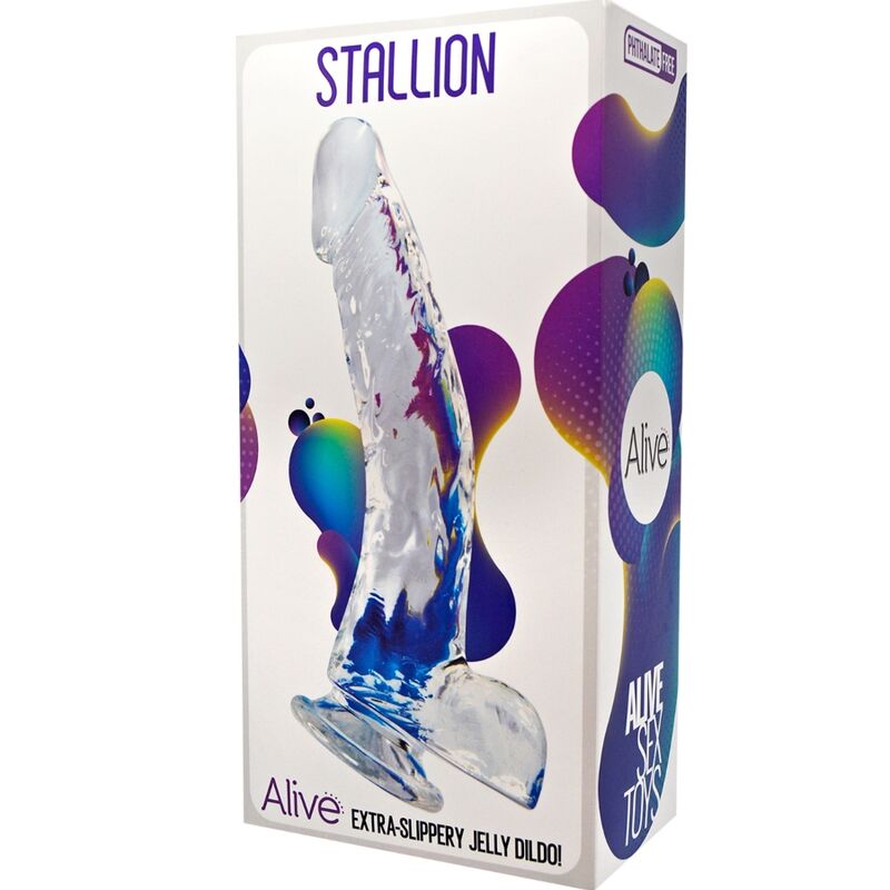 ALIVE - STALLION PENE REALISTICO TRANSPARENTE 22 CM