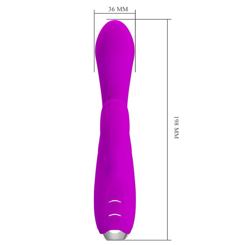 PRETTY LOVE - GLORIA VIBRADOR CONEJO RECARGABLE-IMPERMEABLE MORADO