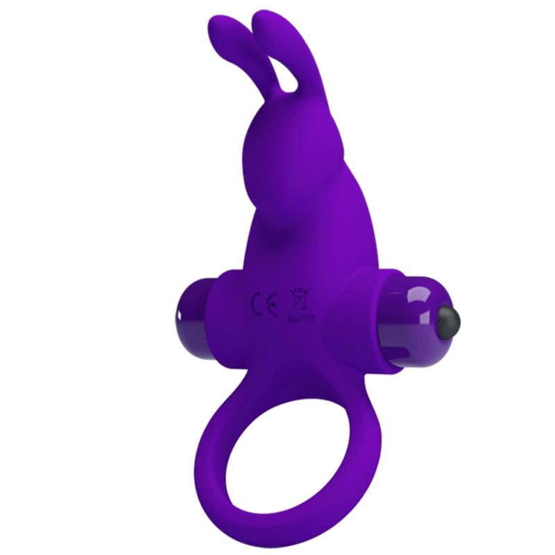 PRETTY LOVE - ANILLO VIBRADOR I CONEJO PARA PENE MORADO