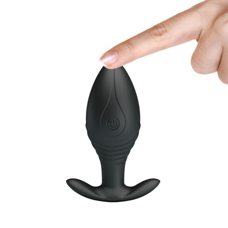 PRETTY LOVE - REGINA PLUG ANAL VIBRADOR RECARGABLE NEGRO