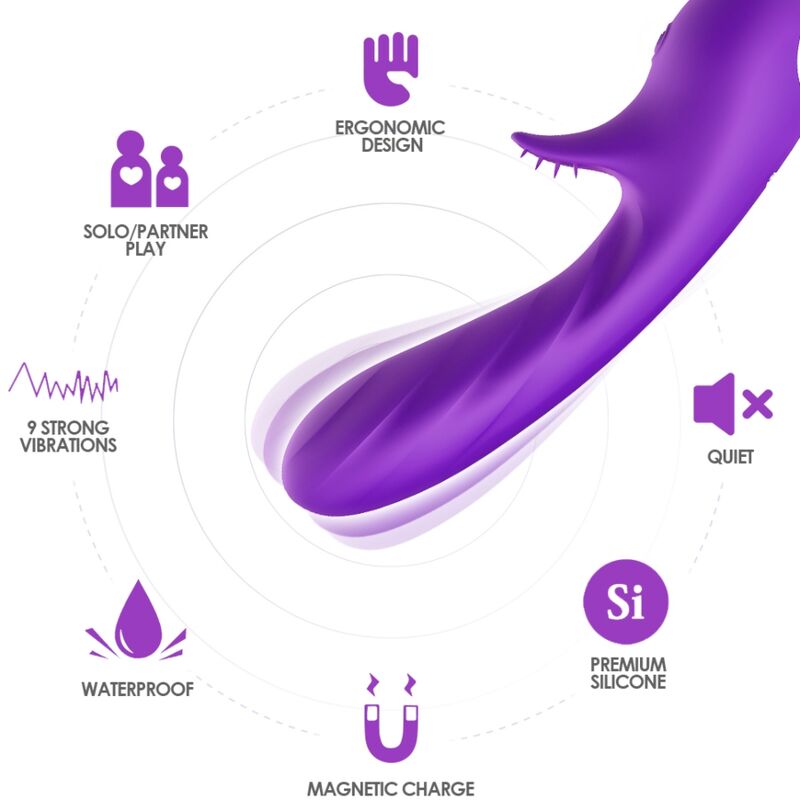 ARMONY - ROMANCE VIBRADOR CON ESTIMULADOR VIOLETA