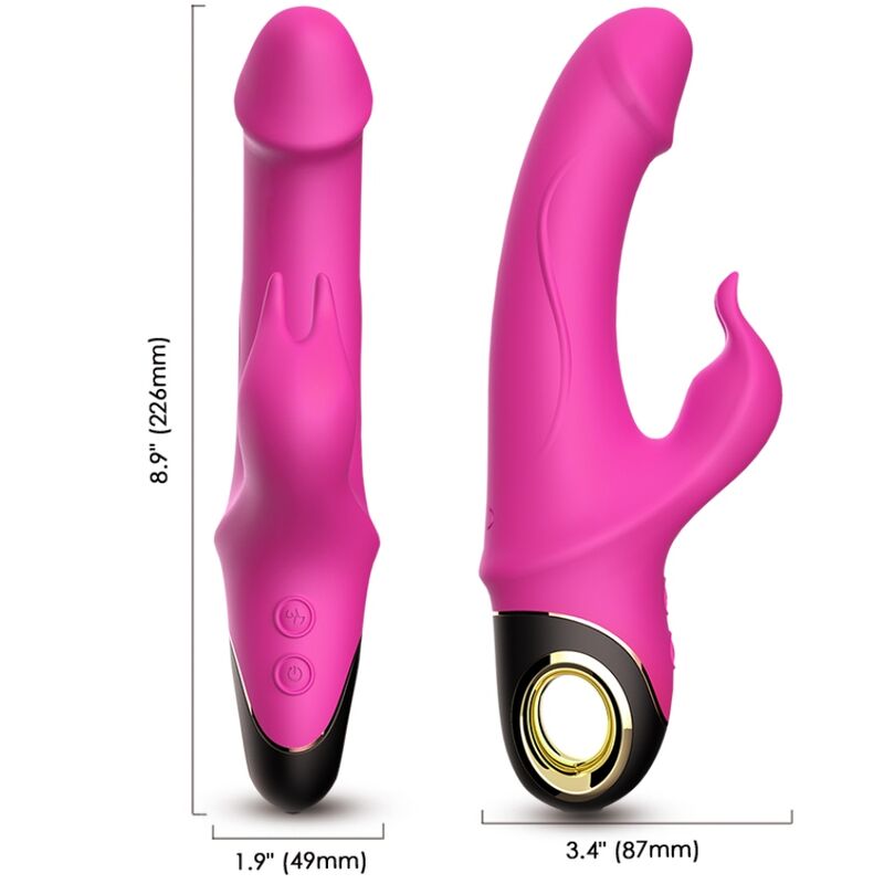 ARMONY - METEROR DILDO VIBRADOR RABBIT ROTADOR FUCSIA