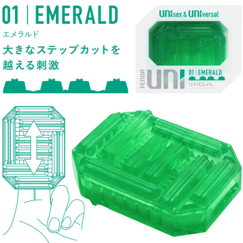 TENGA - UNI EMERALD MASTURBADOR DEDAL