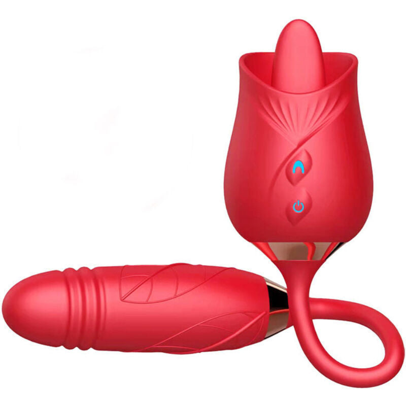 ARMONY - DELIGHT FLOWER VIBRADOR & THRUSTING CON LENGUA ROJO