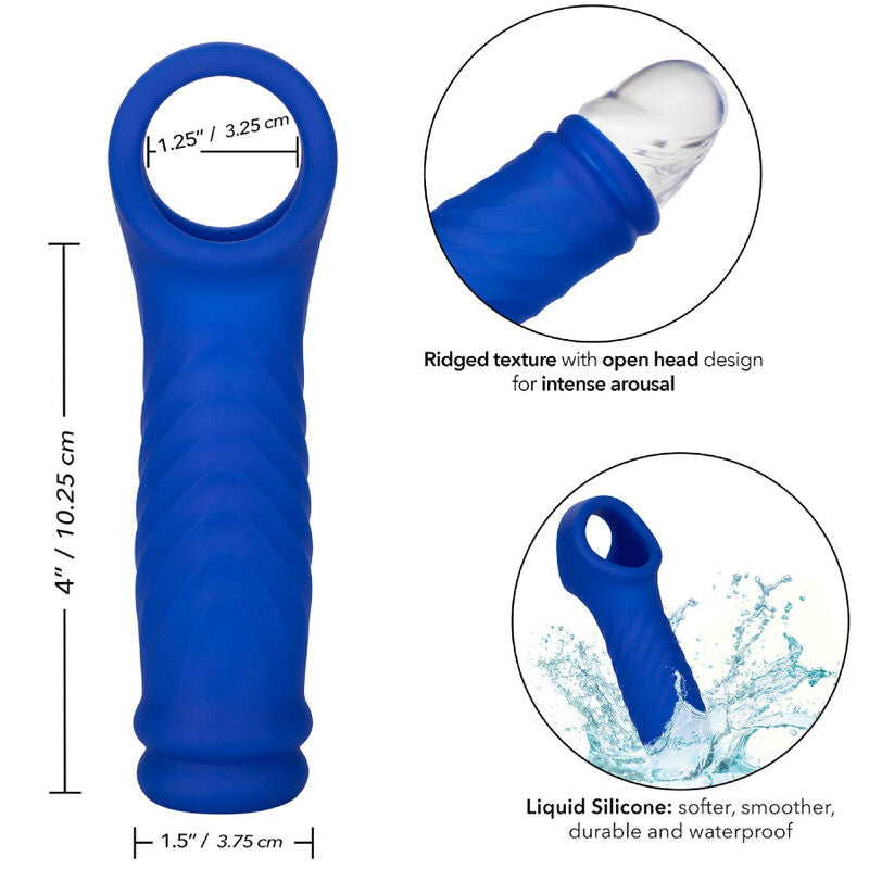 CALEXOTICS - ADMIRAL WAVE FUNDA PENE SILICONA LÍQUIDA AZUL