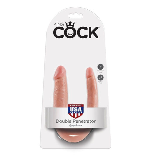 KING COCK - DILDO DOBLE PENETRACIÓN 12.7 CM NATURAL