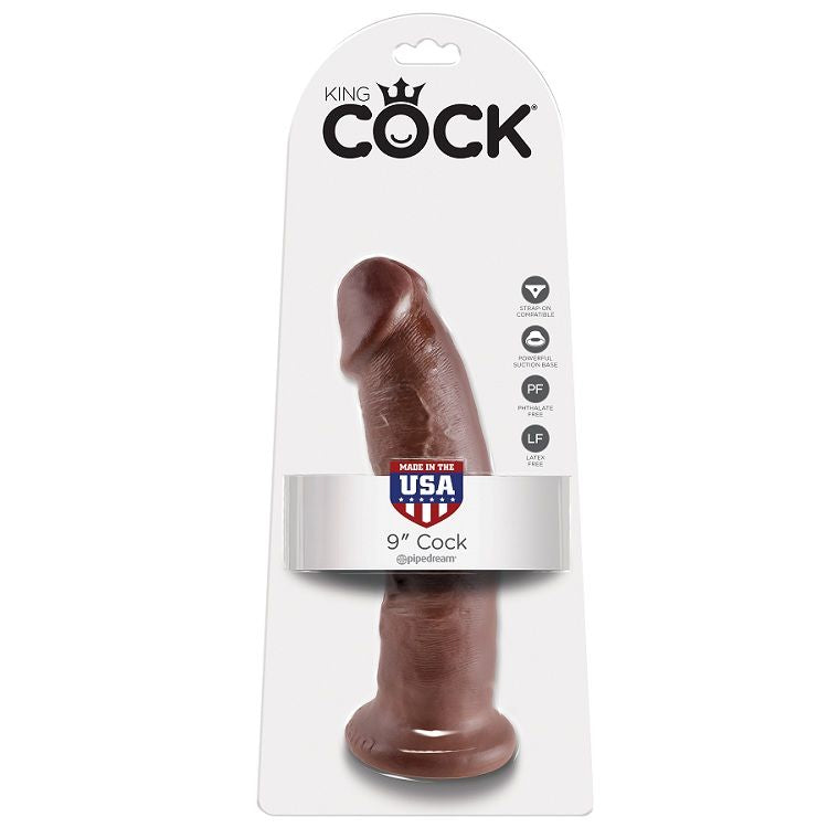 KING COCK - 9 PENE MARRON 22.9 CM