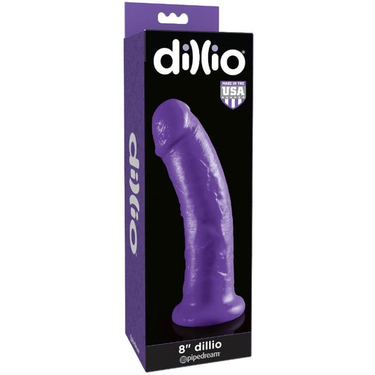 DILLIO - DILDO CON VENTOSA 20.32 CM LILA