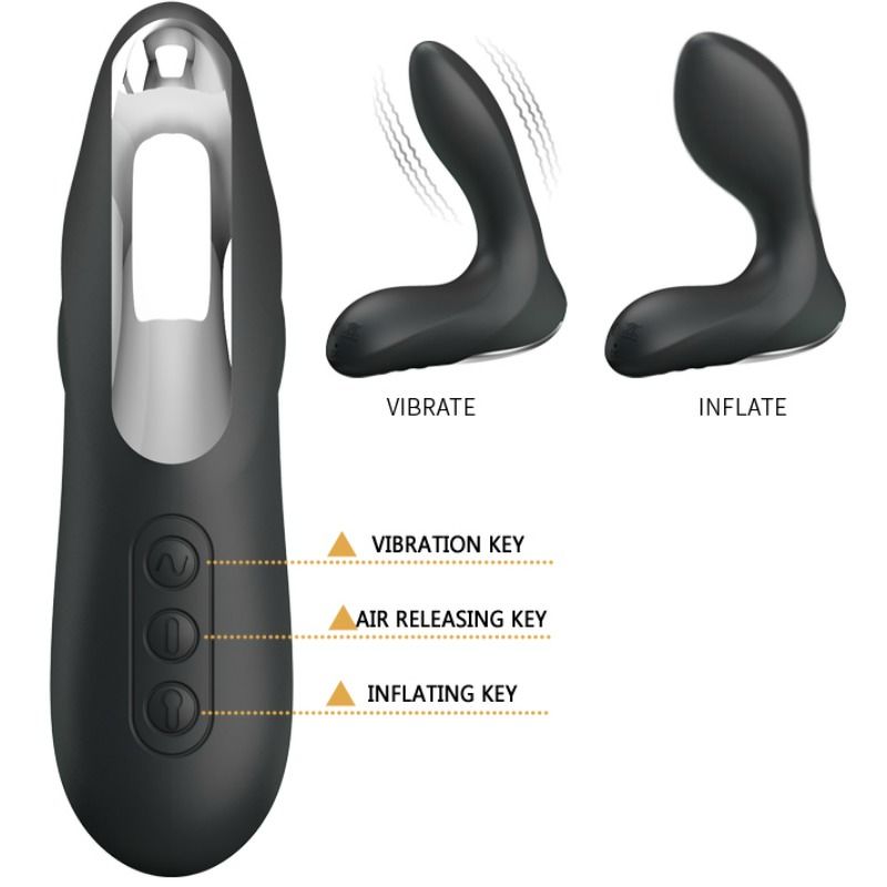 PRETTY LOVE - LEONARD MASAJEADOR PROSTATICO INFLABLE CON VIBRACION