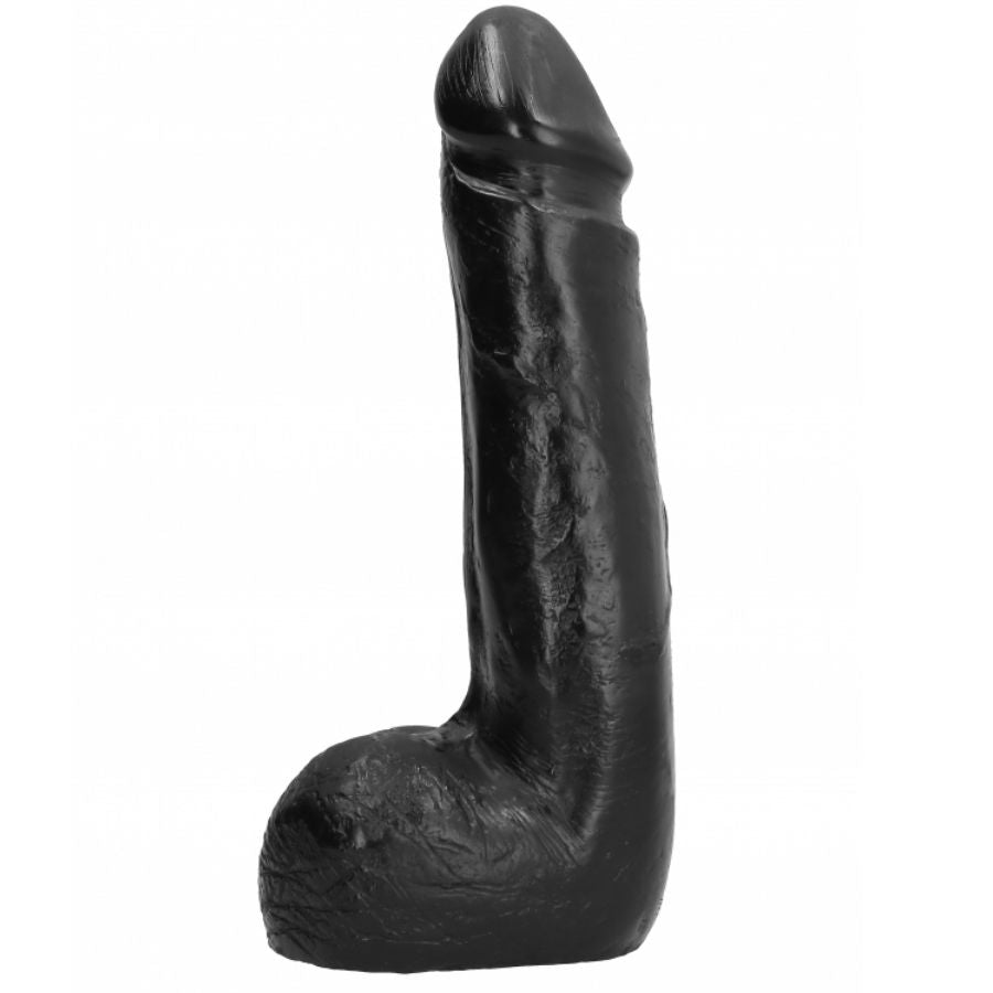 ALL BLACK - DILDO REALISTICO NEGRO SUAVE 20 CM