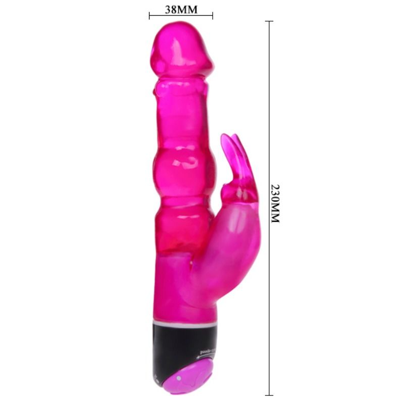 BAILE - WAVES OF PLEASURE FANTASY VIBRADOR CON RABBIT 23 CM