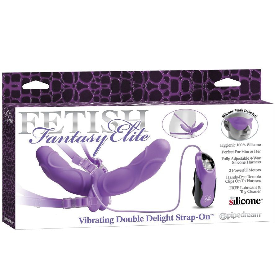 FETISH FANTASY ELITE - DOUBLE ARNES DOBLE VIBRADOR LILA 11.5CM