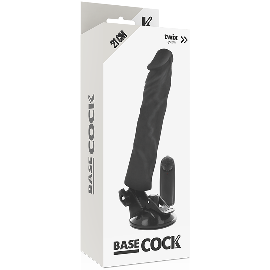 BASECOCK - VIBRADOR REALISTICO CONTROL REMOTO NATURAL 21 CM -O- 4 CM