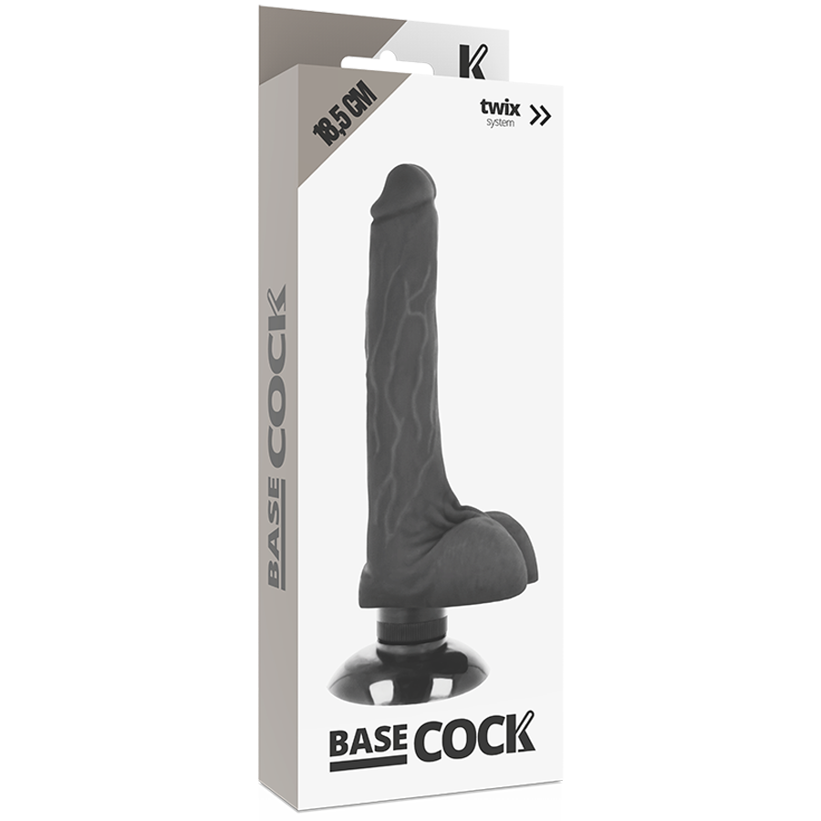 BASECOCK - VIBRADOR REALISTICO 2-1 NATURAL 18.5 CM -O- 4 CM