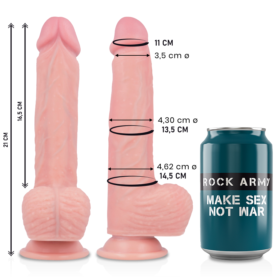 ROCKARMY - LIQUID SILICONE DILDO PREMIUM SPITFIRE 21 CM -O- 4.62 CM