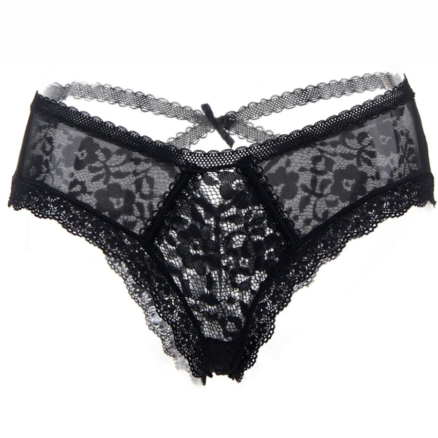 QUEEN LINGERIE - PANTIES DE ENCAJE FLORAL S/M