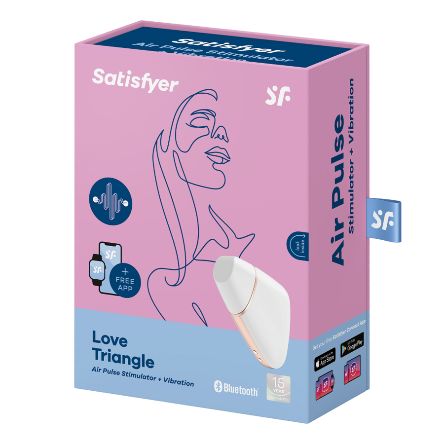 SATISFYER - LOVE TRIANGLE ESTIMULADOR Y VIBRADOR NEGRO