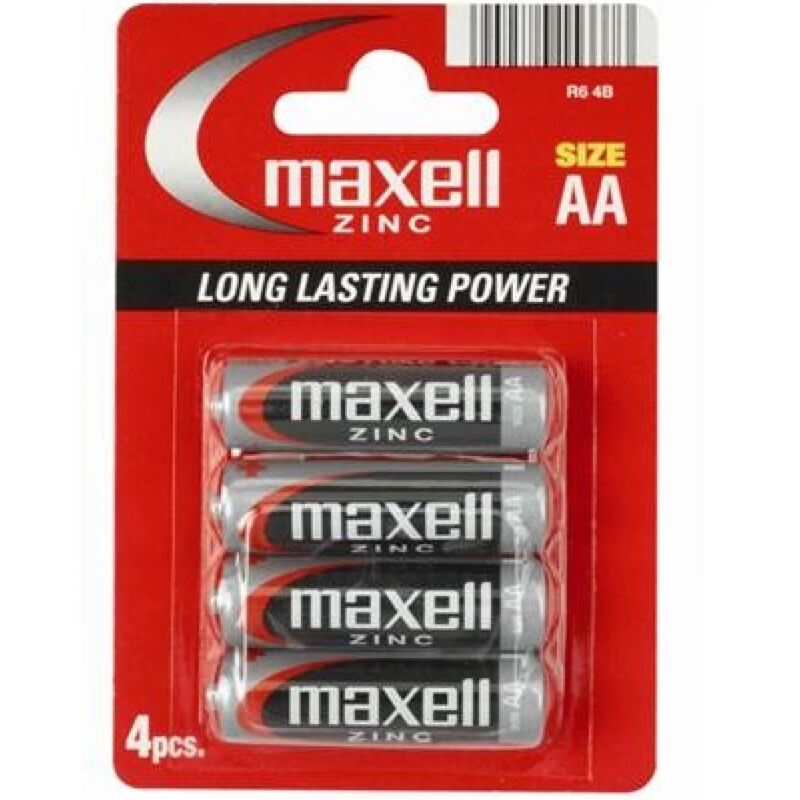 MAXELL - PILA SALINA MANGANESO AA R6 BLISTER*4